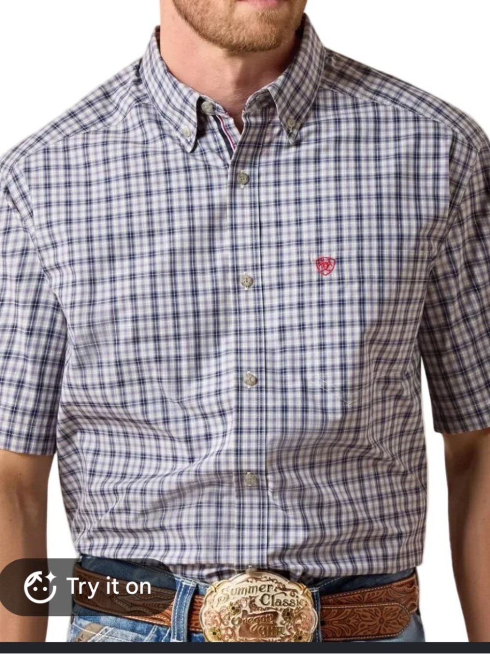 Ariat boys pro series button down - size large 14/16
